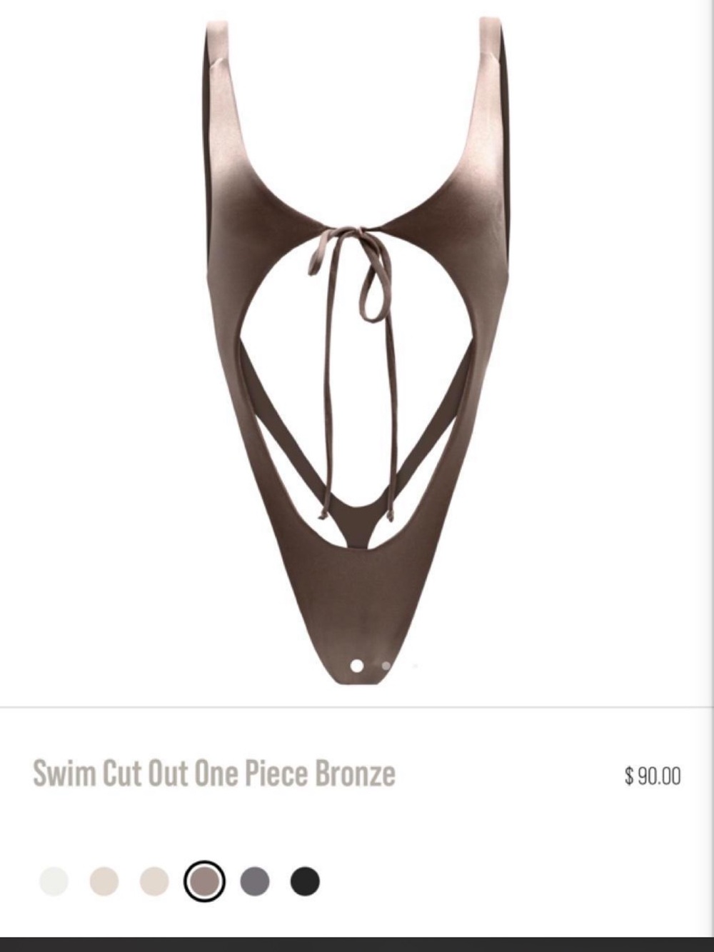 Bronze Cut-Out One-Piece Swimsuit - Women Swim